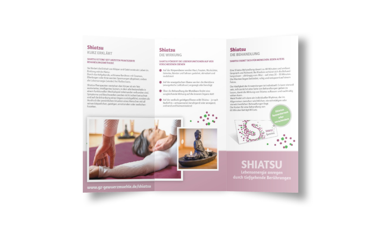 Faltflyer von Gewürzmühle (Gesundheitszentrum)