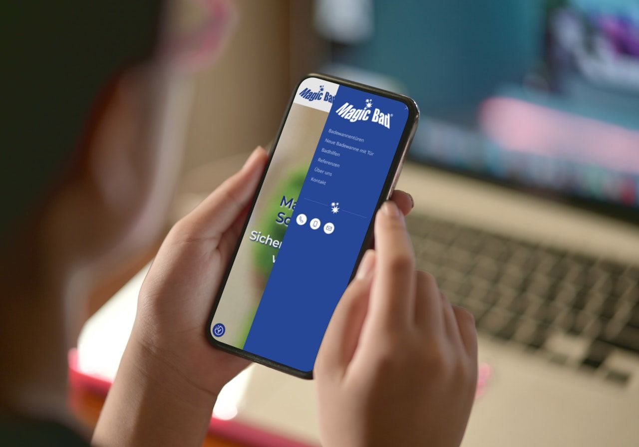 Handwerker Website von Magicbad Schenker auf dem Handy