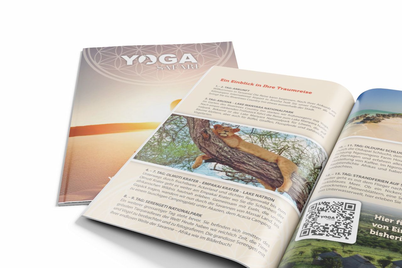 Prospekt von Yoga Safari (Reiseanbieter)